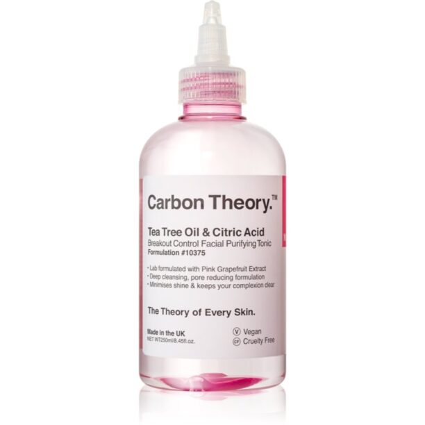 Carbon Theory Tea Tree Oil & Citric Acid tonic curatare profunda pentru ten acneic 250 ml preţ