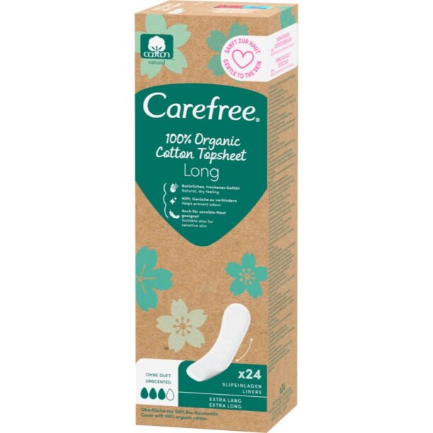 Carefree Organic Cotton Long absorbante 24 buc preţ