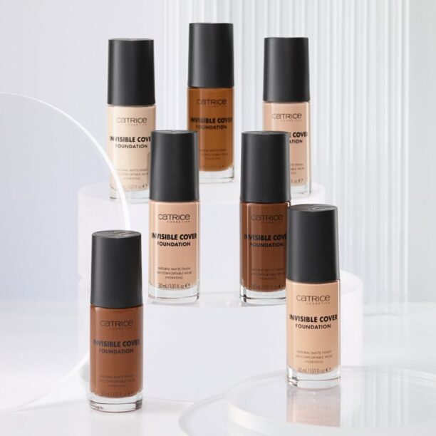 Cumpăra Catrice Invisible Cover Foundation makeup lichid cu efect matifiant culoare 020N 30 ml