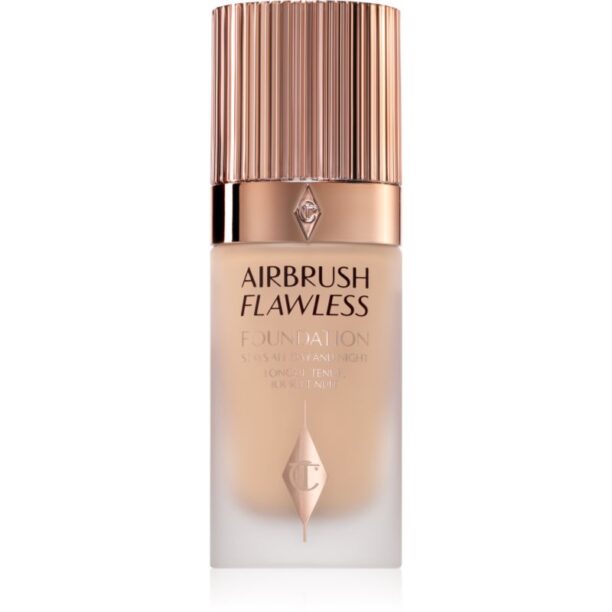 Charlotte Tilbury Airbrush Flawless Foundation fond de ten cu acoperire ridicată cu efect matifiant culoare 4 Neutral 30 ml