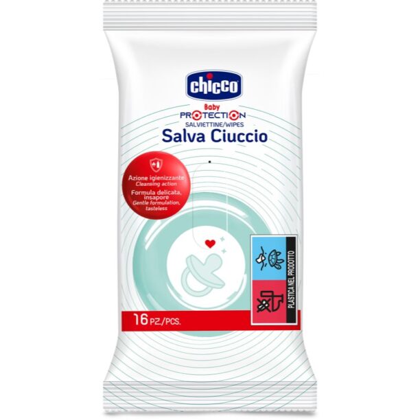 Chicco Wipes șervețele umede pentru suzetă 16 buc