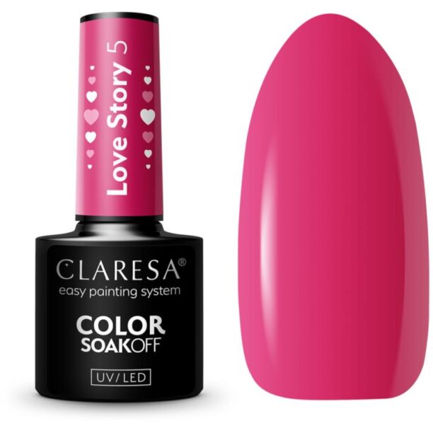 Cumpăra Claresa SoakOff UV/LED Color Love Story lac de unghii sub forma de gel culoare 5 5 g