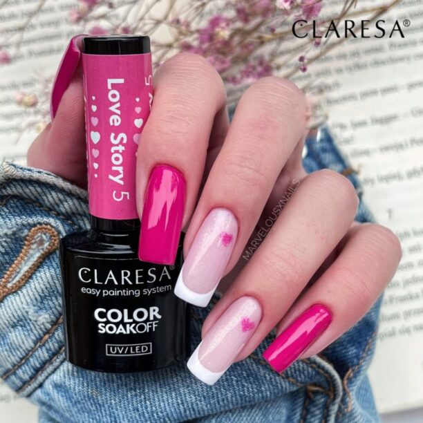 Original Claresa SoakOff UV/LED Color Love Story lac de unghii sub forma de gel culoare 5 5 g