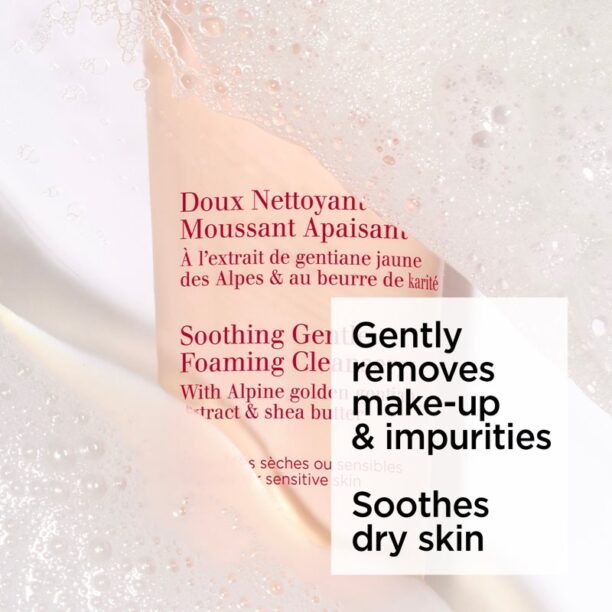 Cumpăra Clarins Cleansing Soothing Gentle Foaming Cleanser spuma delicata pentru fata cu efect calmant 125 ml