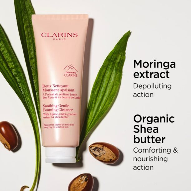 Preţ Clarins Cleansing Soothing Gentle Foaming Cleanser spuma delicata pentru fata cu efect calmant 125 ml