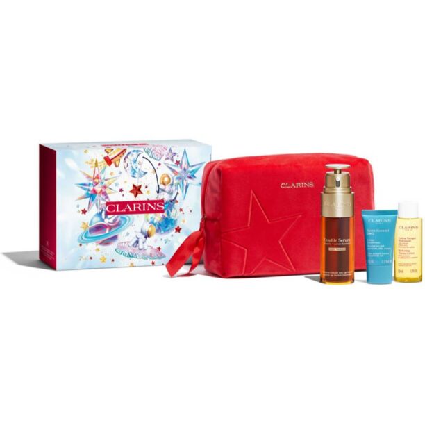 Clarins Double Serum Light Collection set cadou pentru hidratare si fermitate preţ