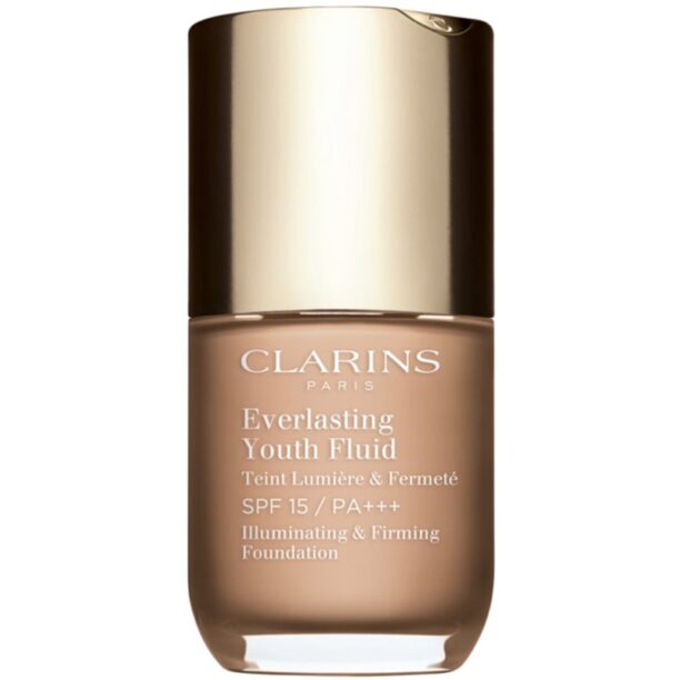 Clarins Everlasting Youth Fluid Foundation make-up pentru luminozitate SPF 15 culoare 109 Wheat 30 ml preţ