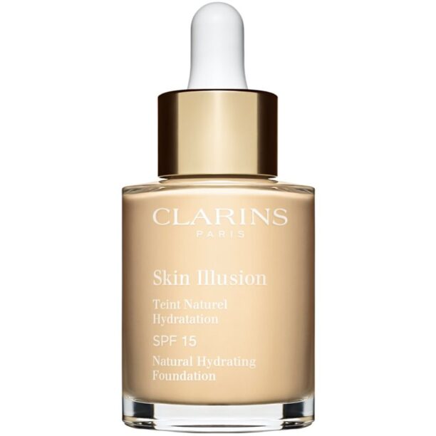 Clarins Skin Illusion Natural Hydrating Foundation makeup radiant cu hidratare SPF 15 culoare 100.5W Cream 30 ml