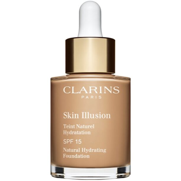 Clarins Skin Illusion Natural Hydrating Foundation makeup radiant cu hidratare SPF 15 culoare 111N Auburn 30 ml