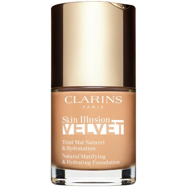 Clarins Skin Illusion Velvet machiaj lichid cu un finisaj mat cu efect de nutritiv culoare 107C 30 ml preţ