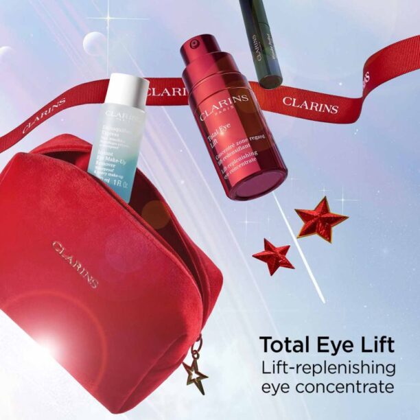 Cumpăra Clarins Total Eye Collection set cadou zona ochilor 01 Perfect Black