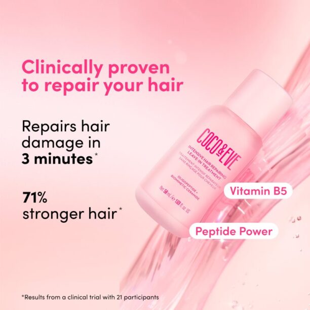 Original Coco & Eve Sweet Repair Intensive Hair Repairing Leave-in Treatment balsam pentru regenerarea părului pentru par deteriorat si vopsit 50 ml