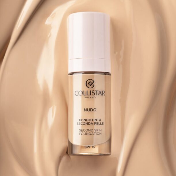 Collistar NUDO Second Skin Foundation SPF 15 makeup radiant cu hidratare cu efect de netezire culoare 3N Naturale 30 ml preţ