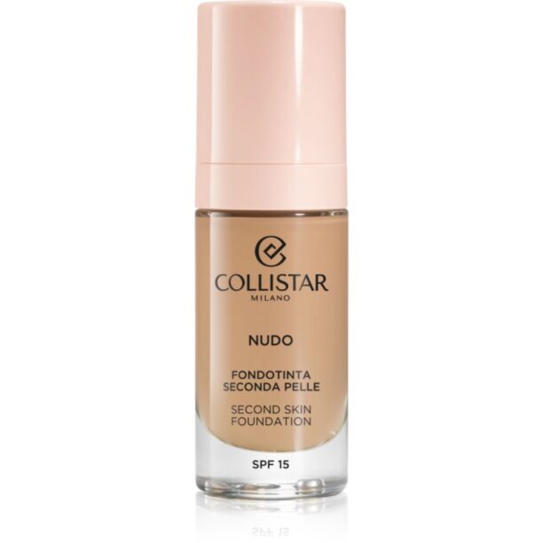 Collistar NUDO Second Skin Foundation SPF 15 makeup radiant cu hidratare cu efect de netezire culoare 3N Naturale 30 ml