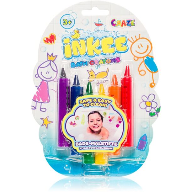 Craze INKEE Bath Crayons creioane colorate pentru cadă 3+ 6 buc