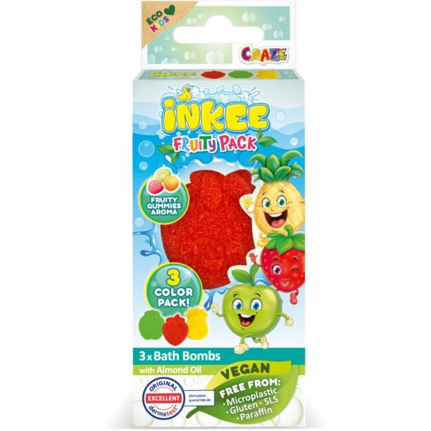 Craze INKEE Fruity Pack bombă de baie pentru copii 3x15 g preţ