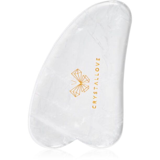 Crystallove Clear Quartz Gua Sha accesoriu de masaj 1 buc