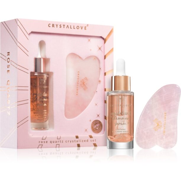 Crystallove Crystalized Rose Quartz Set set pentru îngrijirea pielii preţ