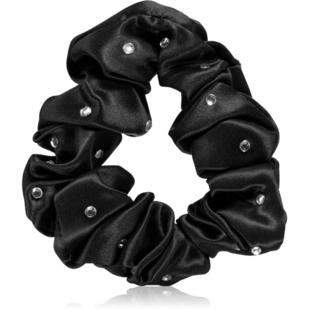 Crystallove Crystalized Silk Scrunchie elastic pentru păr din mătase culoare Black 1 buc preţ