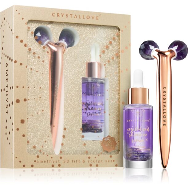 Crystallove Golden Amethyst 3D Lift & Sculpt Set set pentru o piele perfecta preţ