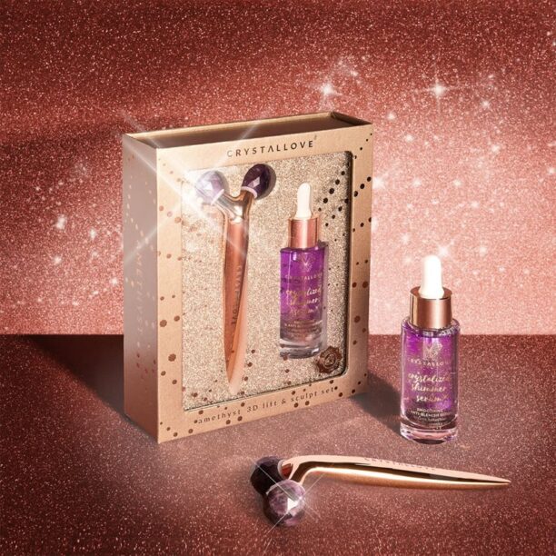 Preţ Crystallove Golden Amethyst 3D Lift & Sculpt Set set pentru o piele perfecta