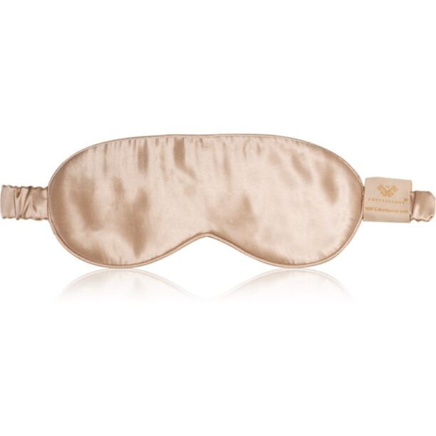 Crystallove Silk Eye Mask mască pentru dormit Gold