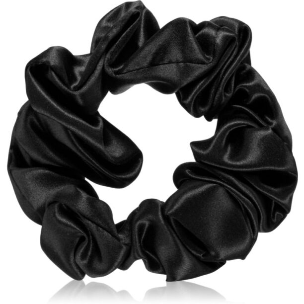 Crystallove Silk Scrunchie elastic pentru păr din mătase Black 1 buc