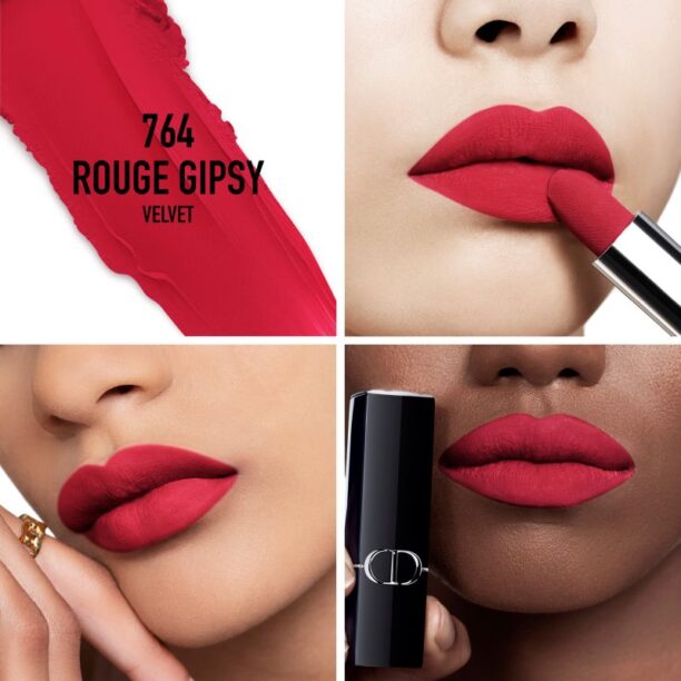 DIOR Rouge Dior The Refill ruj cu persistenta indelungata rezervă culoare 764 Rouge Gipsy Velvet 3