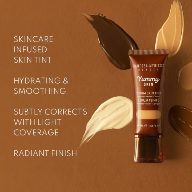 Preţ Danessa Myricks Beauty Yummy Skin Serum Skin Tint fond de ten hidratant si catifelant culoare 11 - Tan to Dark Skin with Neutral Olive Undertones 45 m