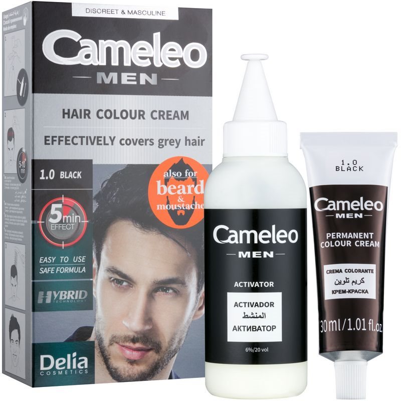 Delia Cosmetics Cameleo Men culoare par culoare 1.0 Black 30 ml preţ