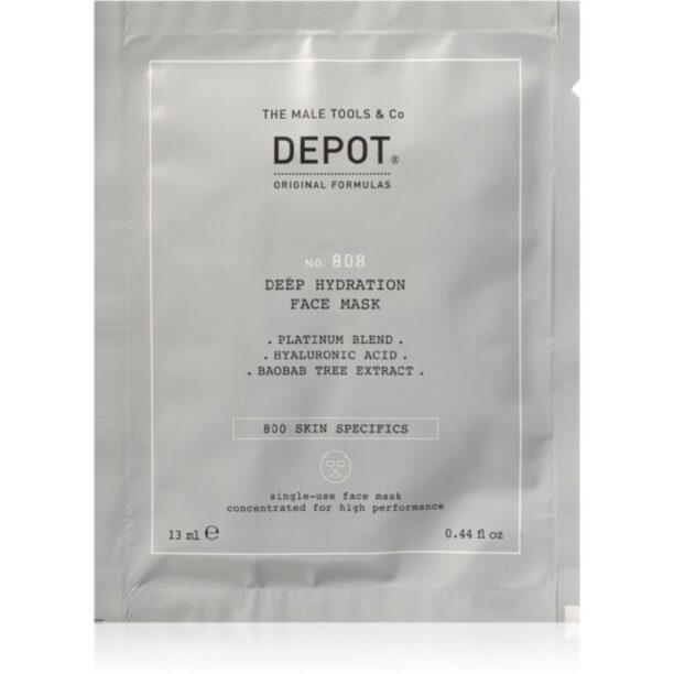 Depot No. 808 Deep Hydration Face Mask mască de hidratare profundă pentru barbati 12x13 ml preţ