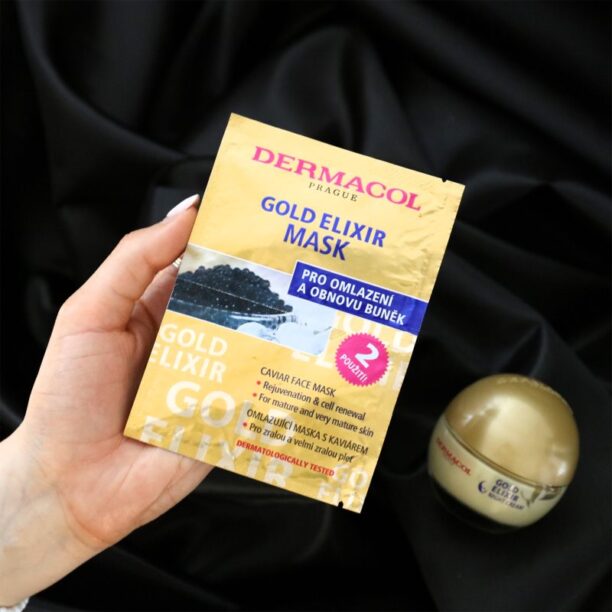 Cumpăra Dermacol Gold Elixir mască pentru față cu caviar 2x8 g