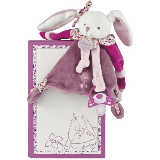 Cumpăra Doudou Gift Set Bunny with Soother Clip jucărie de pluș cu clips 1 buc