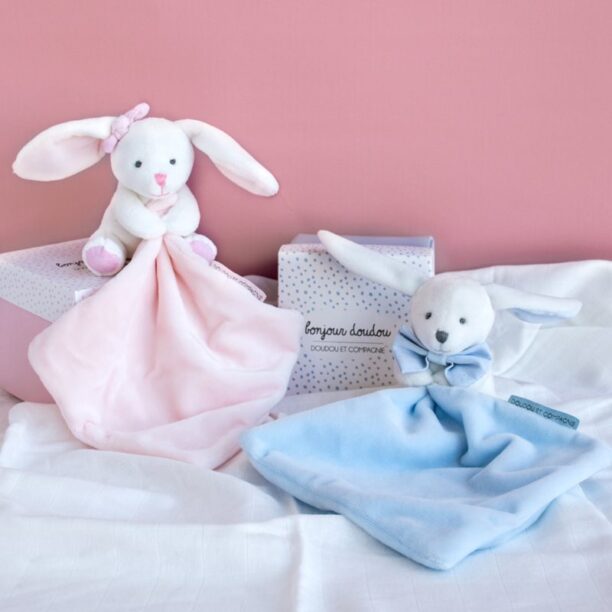 Original Doudou Gift Set Pink Rabbit set cadou pentru nou-nascuti si copii 1 buc