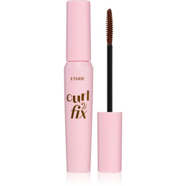 ETUDE Curl Fix Mascara mascara waterproof pentru volum și gene curbate culoare 02 Brown 8 g