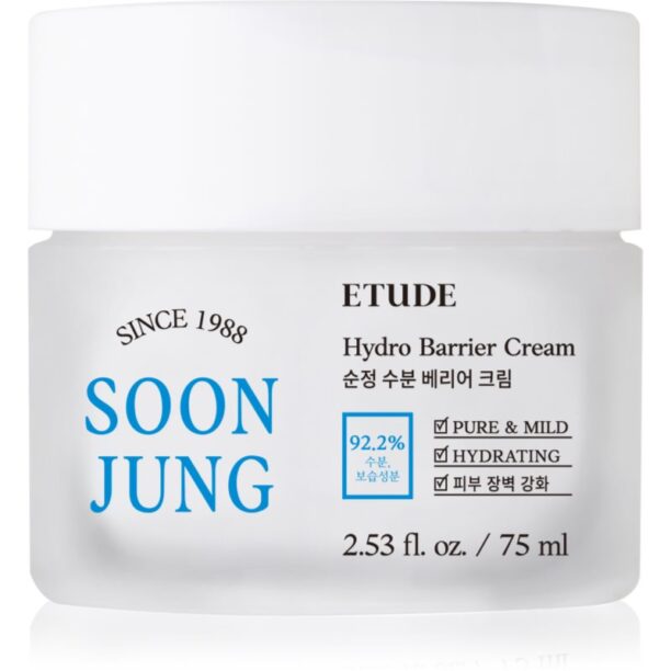 ETUDE SoonJung Hydro Barrier Cream crema intens hidratanta si calmanta pentru piele sensibila si iritabila 75 ml preţ