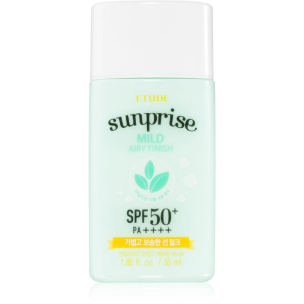 ETUDE Sunprise Mild Airy Finish fluid protector cu minerale pentru fata SPF 50+ 55 ml