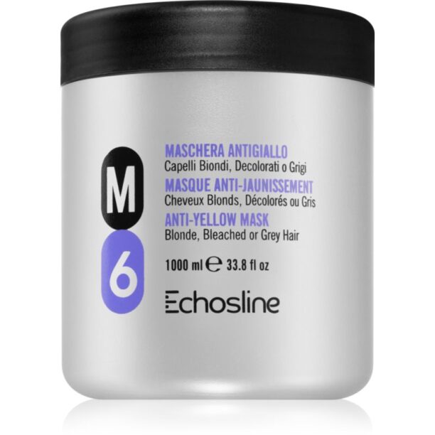 Echosline Anti-Yellow M6 Masca de par neutralizeaza tonurile de galben 1000 ml