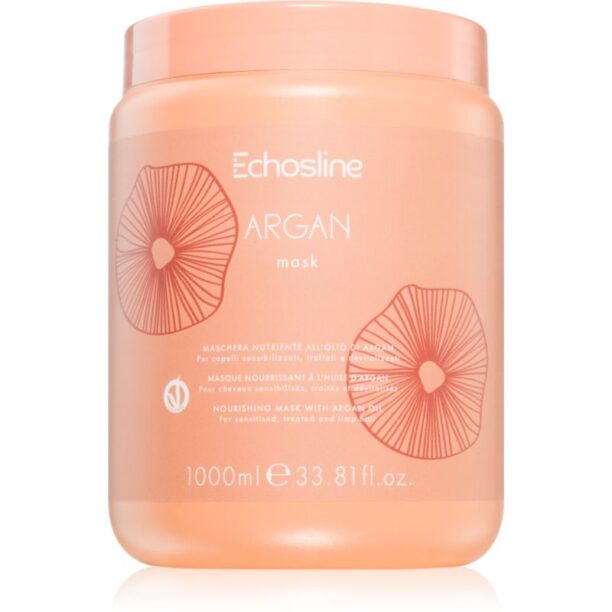 Echosline Argan mask Mască nutritivă pentru păr neted și lucios cu ulei de argan 1000 ml