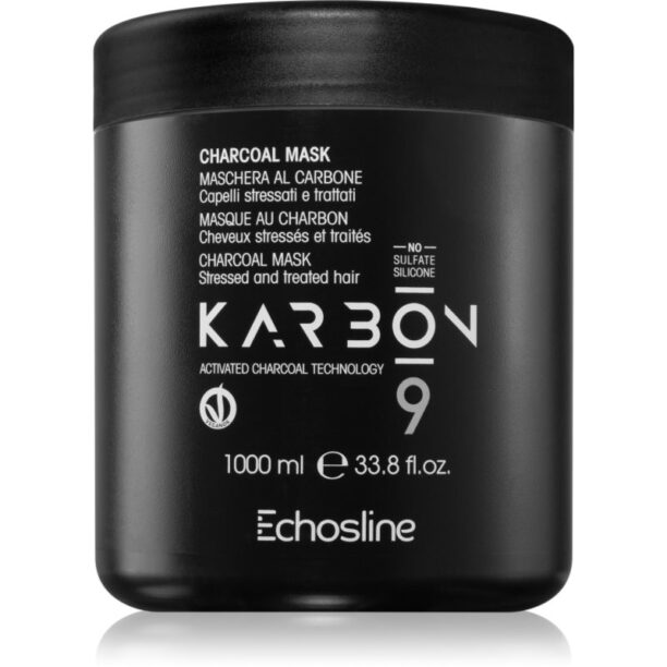 Echosline CHARCOAL Mask Masca de par cu cărbune activ 1000 ml