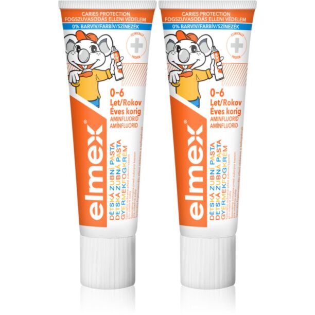 Elmex Caries Protection Kids pastă de dinți pentru copii 2 x 50 ml preţ