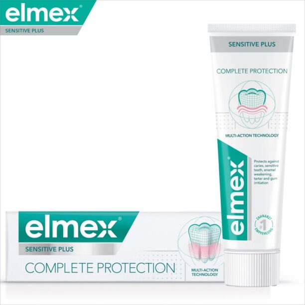 Cumpăra Elmex Sensitive Plus Complete Protection pasta de dinti cu efect intaritor 3x75 ml