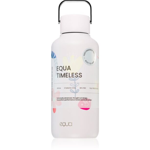 Equa Timeless sticlă inoxidabilă pentru apă mica culoare Flower Power 600 ml preţ