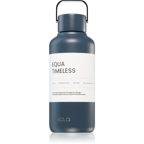 Equa Timeless sticlă inoxidabilă pentru apă mica culoare Navy 600 ml