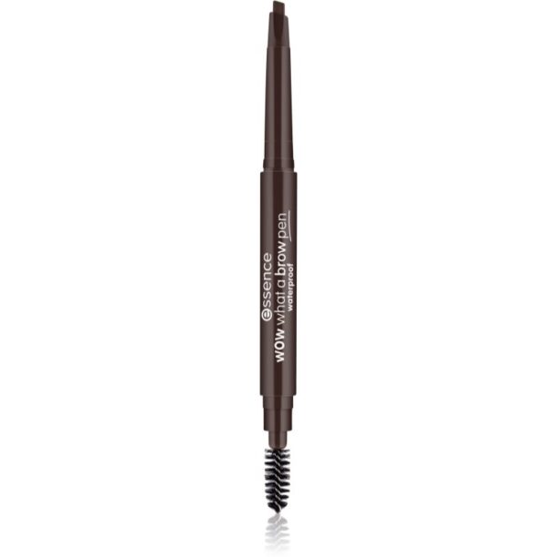 Essence WOW What a Brow creion pentru sprancene cu pensula culoare 04 Black-Brown 0