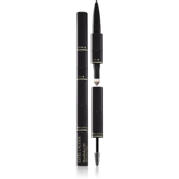 Estée Lauder BrowPerfect 3D All-in-One Styler creion pentru sprancene 3 in 1 culoare Blackened Brown 2