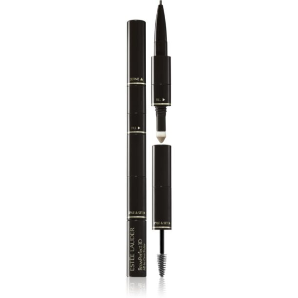 Estée Lauder BrowPerfect 3D All-in-One Styler creion pentru sprancene 3 in 1 culoare Dark Brunette 2