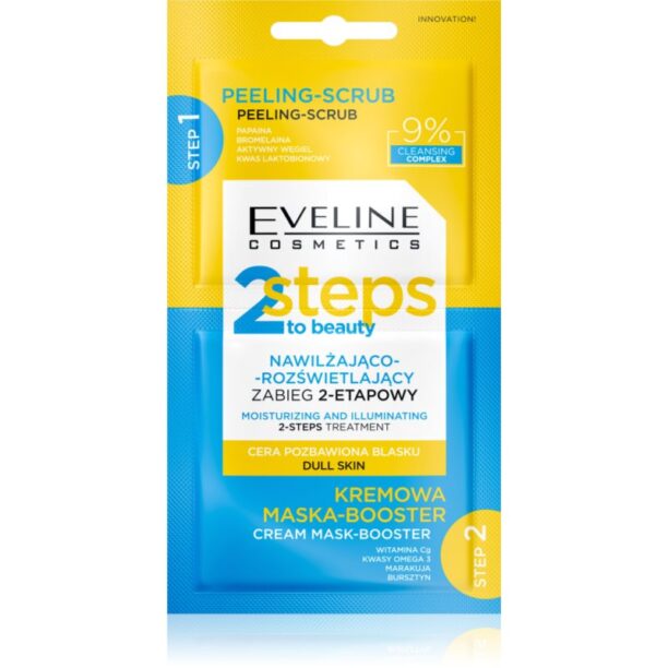 Eveline Cosmetics 2 Steps To Beauty tratament intensiv de hidratare si stralucire faciale 2x4 ml preţ