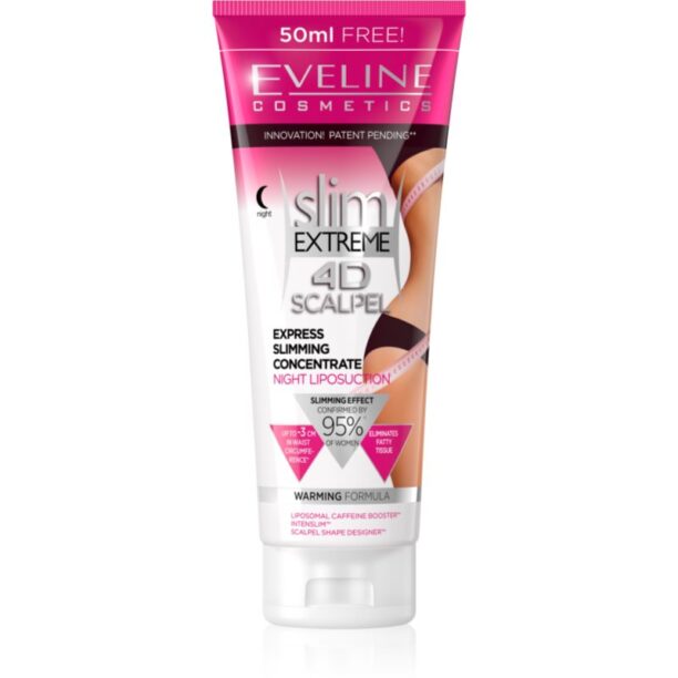 Eveline Cosmetics Slim Extreme 4D Scalpel ser de noapte super concentrat cu efect de încălzire 250 ml preţ