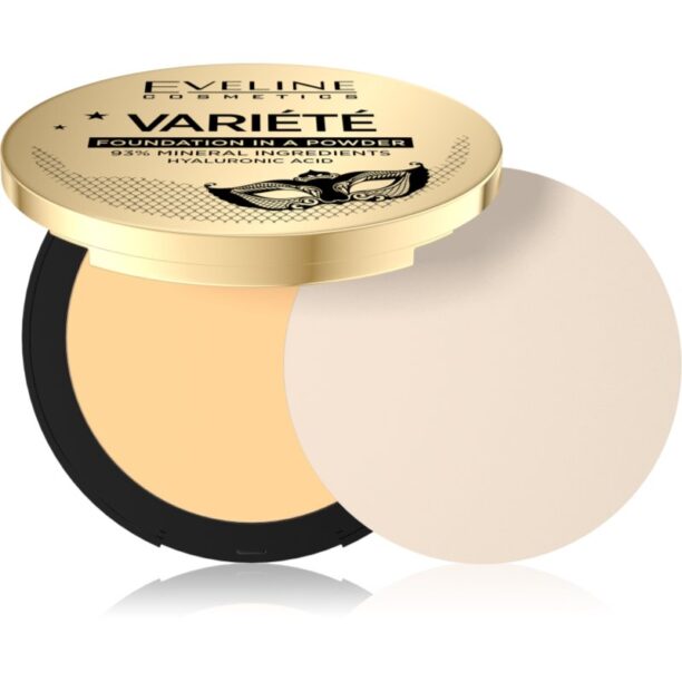 Eveline Cosmetics Variété pudra compacta minerala cu aplicator culoare 03 Light Vanilla 8 g preţ